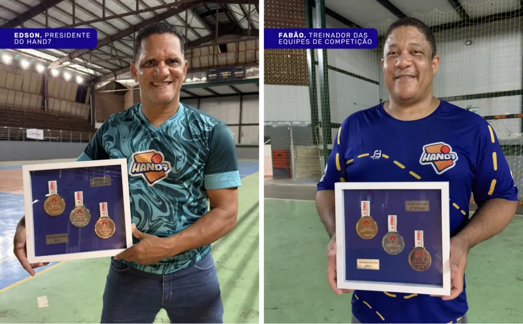 Edson e Fabão, Presidente e Treinador do HAND7.
